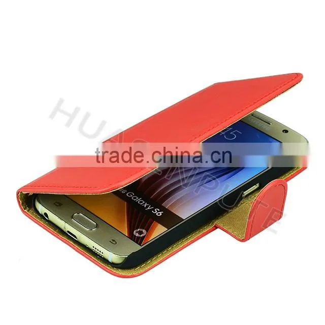 Hot New Products Leather Case for Samsung Galaxy S6 Wallet Leather Case