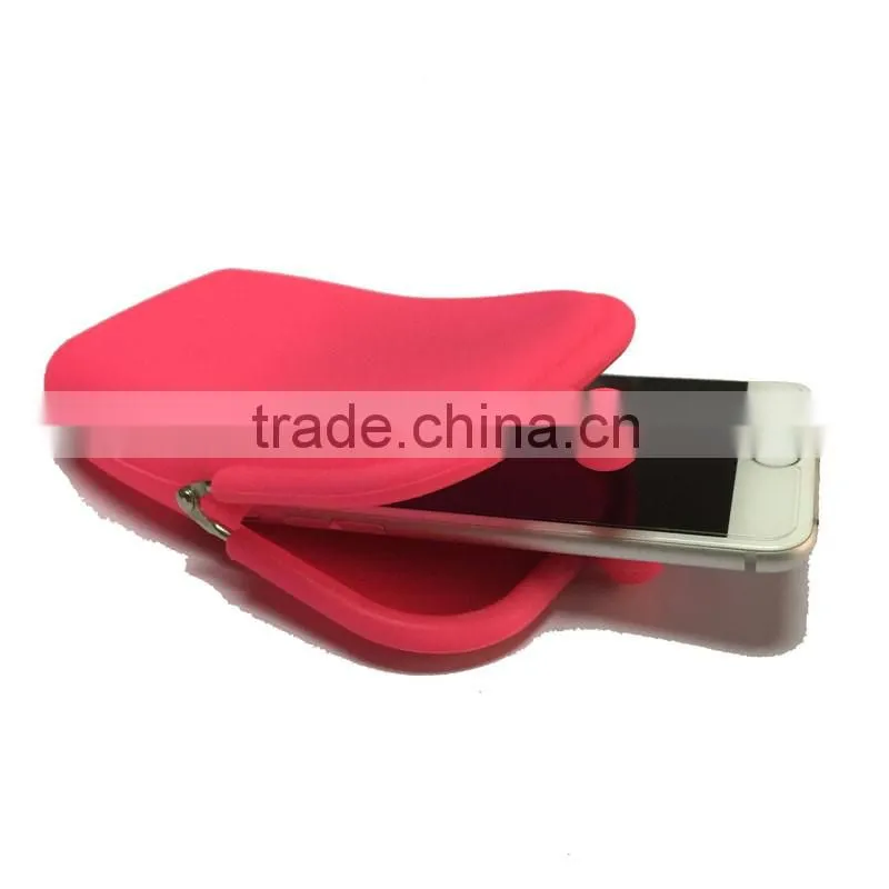 Light pink customized mobile phone wallet for women