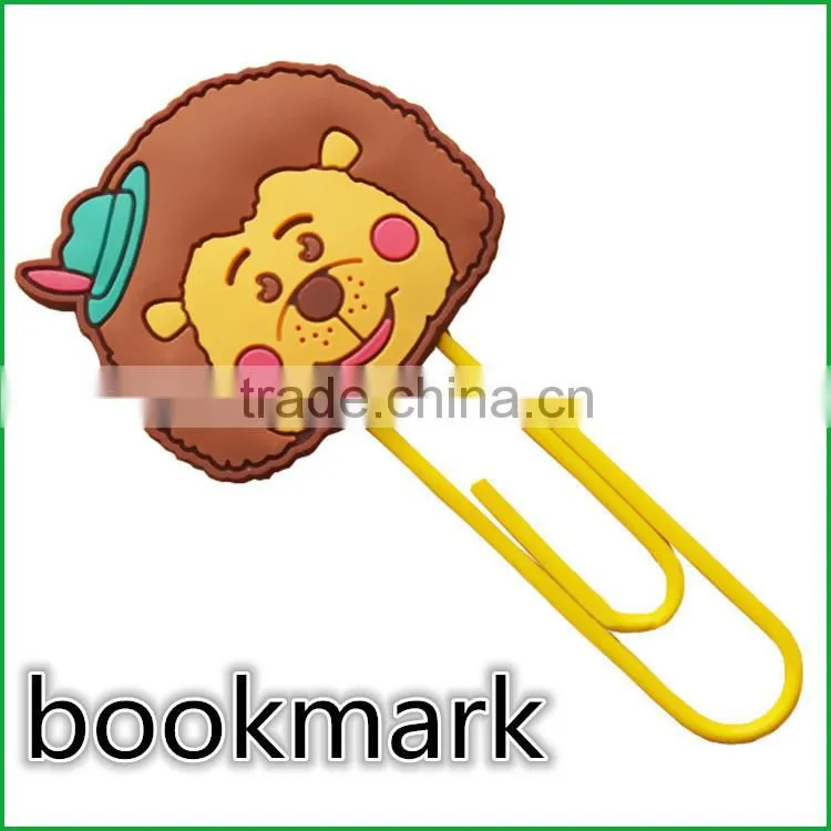 Soft pvc 3d bookmarks with cartoon design