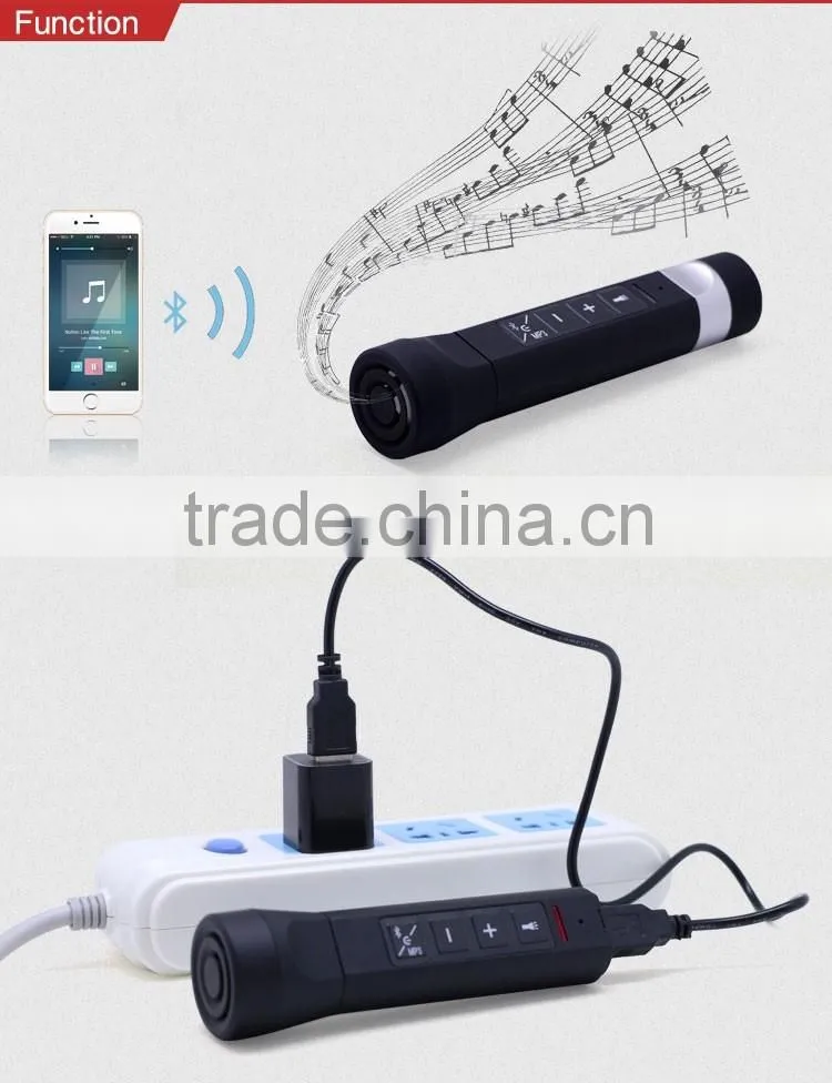 bicycle handsfree move power bank with bluetooth speaker torch