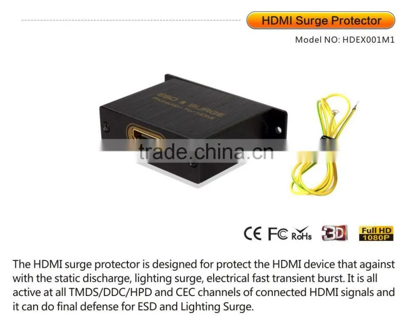 HDMI ESD, Surge, EFT,Lighting Protector Protection against ESD/Power Surge-HDMI 1.4, 3D, HDCP