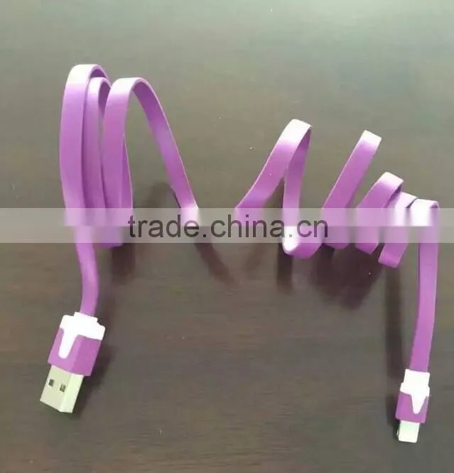 colorful flat noodle usb data cable for charging and transmit wholesale price hight quality