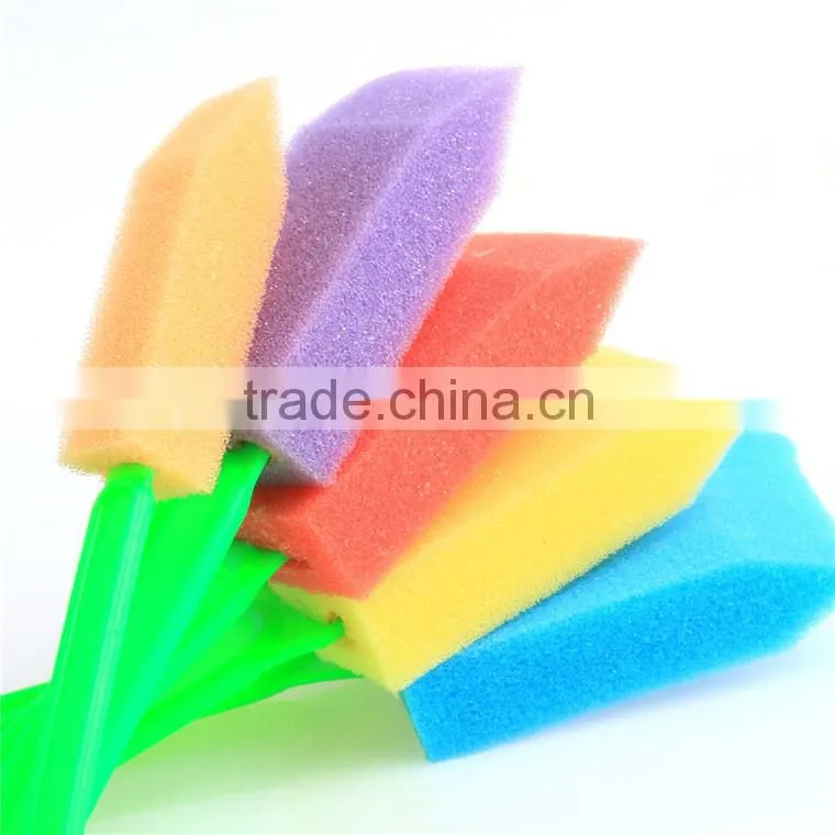 5 pcs High Quality On Sale Plastic Handle Colorful Foam Brush