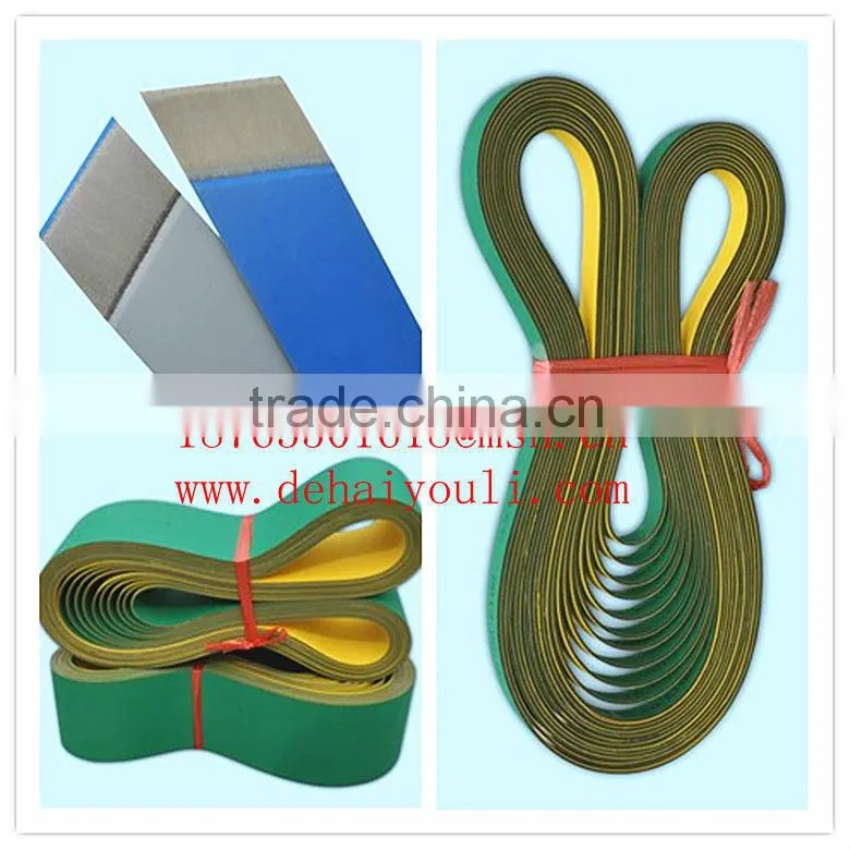 High friction transmission flat belt roll
