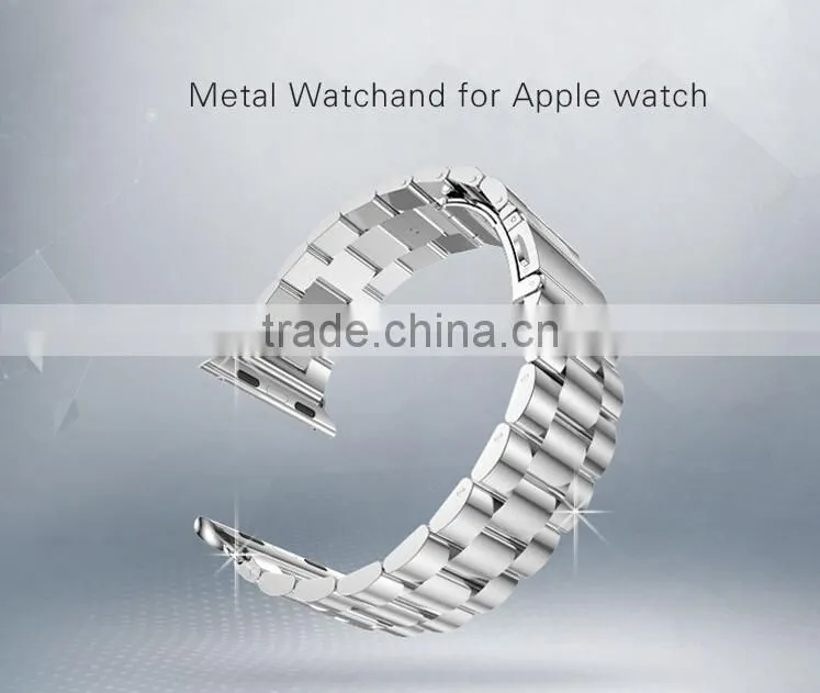 Stainless Steel Metal Strap Watch Band for Apple Watch With Band Adapter