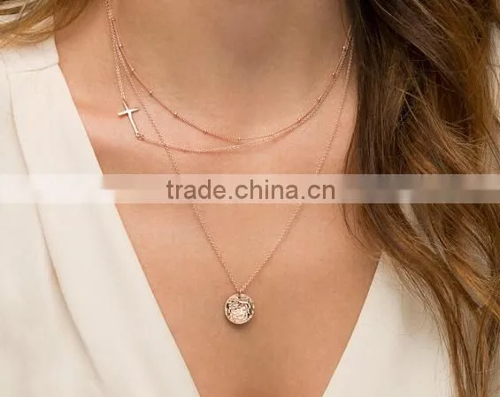 Layering tiny bar Necklaces Set Necklaces with Thin Chains Minimal Delicate Gold Necklaces set