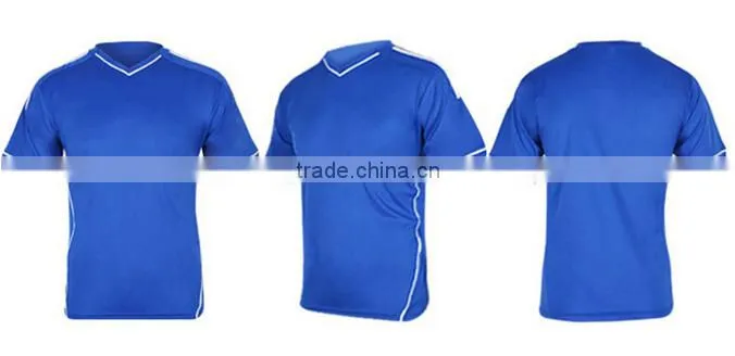 custom fashion design men blue color polyester sport t shirt