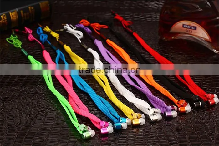 3.5mm Jack Earphones Shoelace Earphones China Wholesale Promotional OEM Design