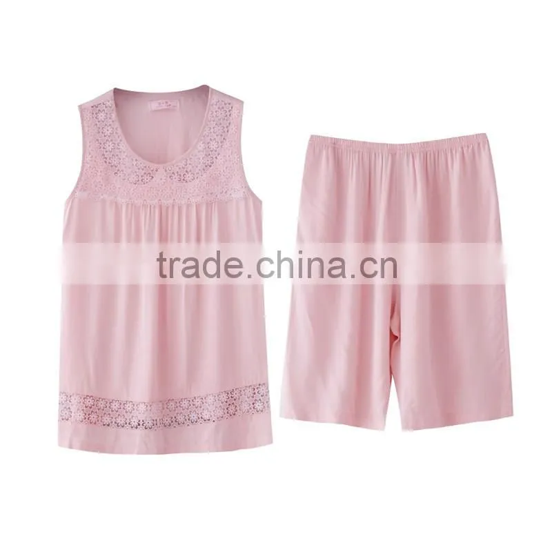 Comfortable romantic sexy women cotton sleepwear accpetable small order