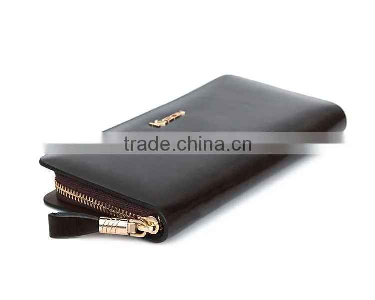 Mens leather clutch bag premium money clip wallet for men