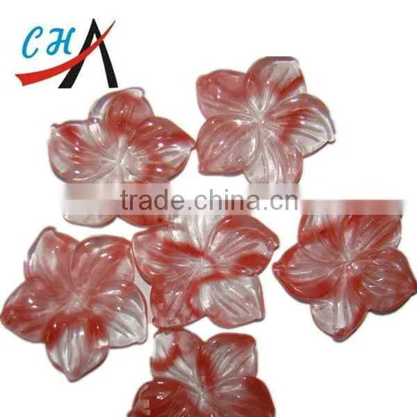 wholesale red glass artificial flower pendant handicrafts