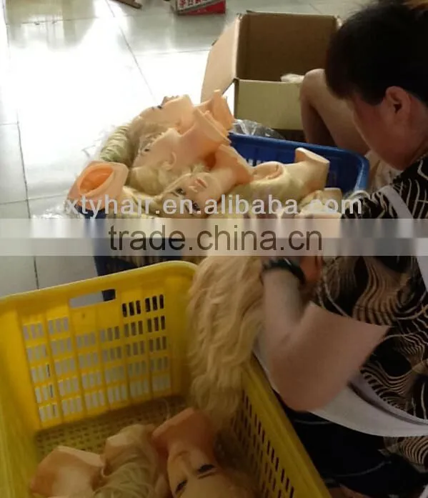 100% natural human hair training head, manuquin for hair salon with cheap price and high quality