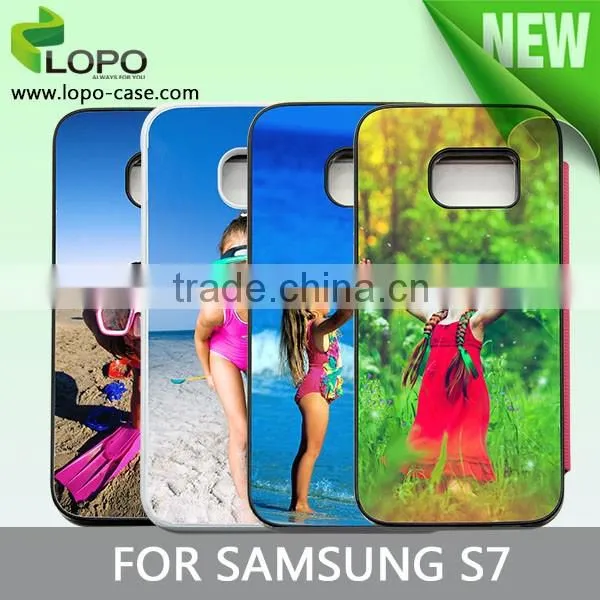 Sublimation 2D blanks flip cover for samsung S7 with micro-fiber interio
