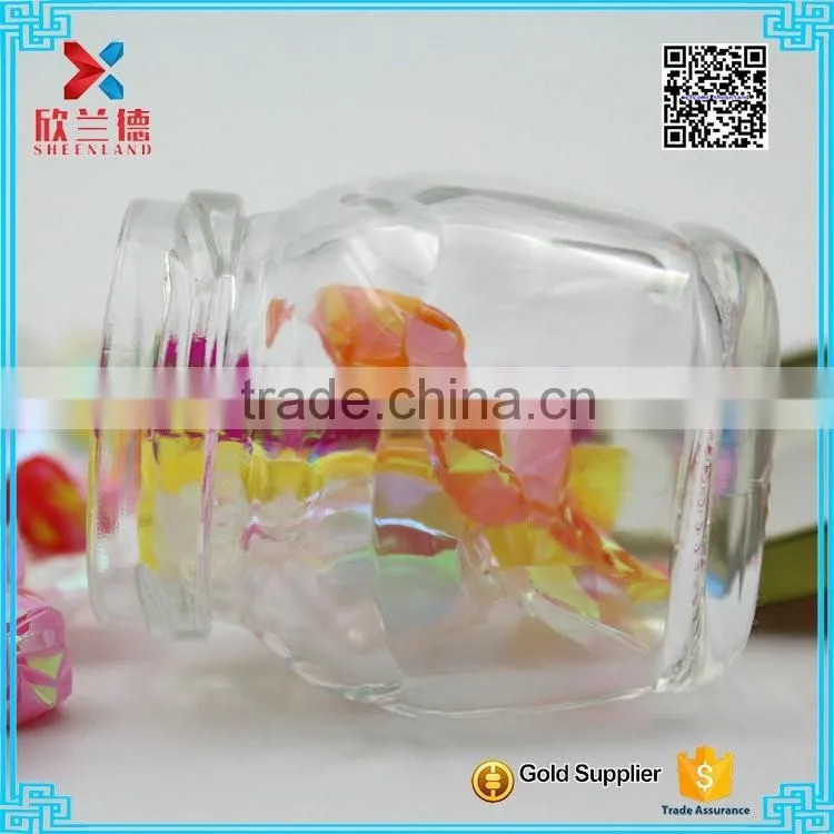 HOT mini small and large airtight fancy storage clear glass candy jar