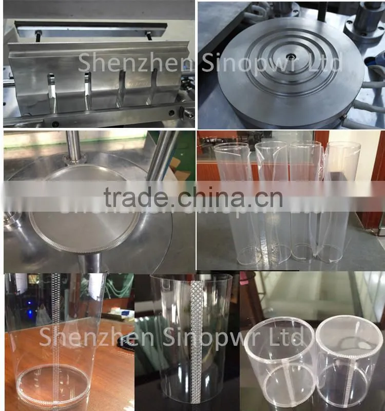 Automatic PET PVC cylinder end curling machine