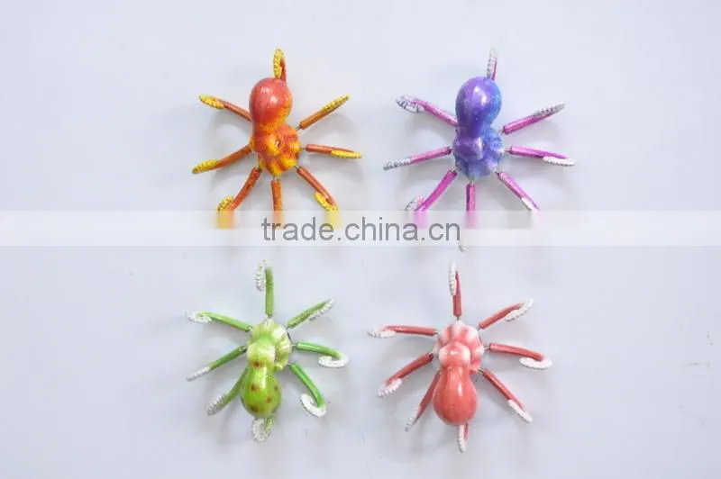 4 inch Plastic Glitter Surface 0ctopus Shapes Fridge Magnet for Tourism, Ornaments Gift Craft