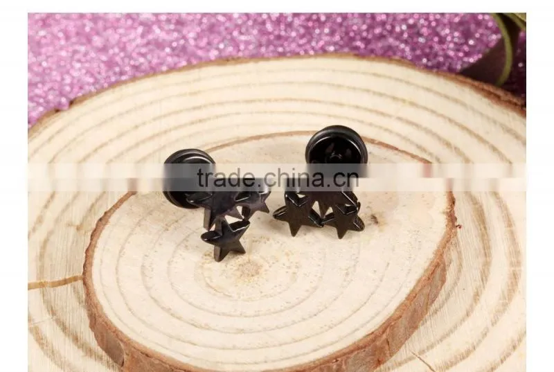2016 Hotlife wholesale men's accessories latest simple style group star stud earring