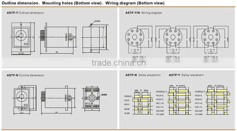 ASTP-N Output Digital Auto Electronic Multi Range Time Delay Relay with CE