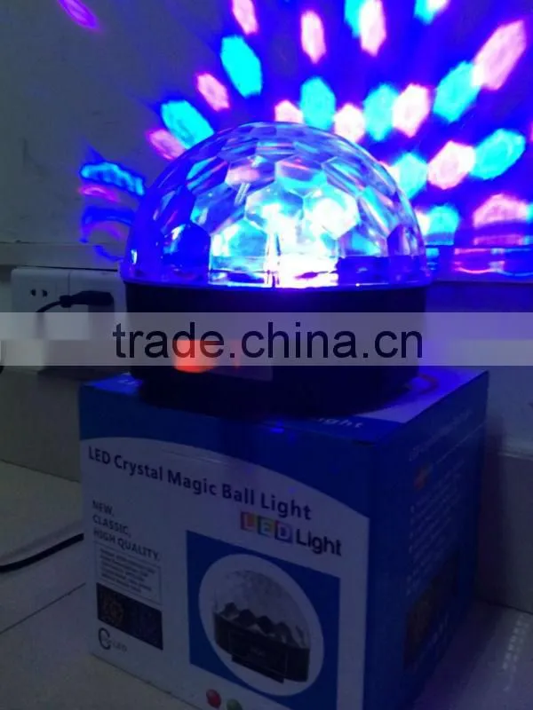 High Quality!!!Lowest Price!!!Special Effect RGBW LED thunder Crystal disco Ball/ Professional Magic Music Disco Ball Light