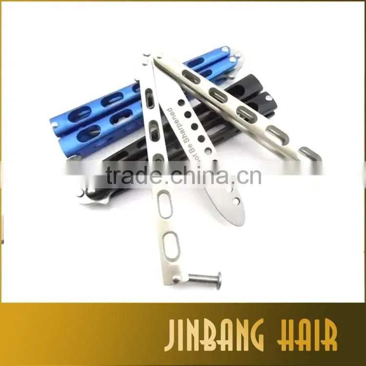 2016 mental practice butterfly balisong trainer salon hair comb butterfly trainer