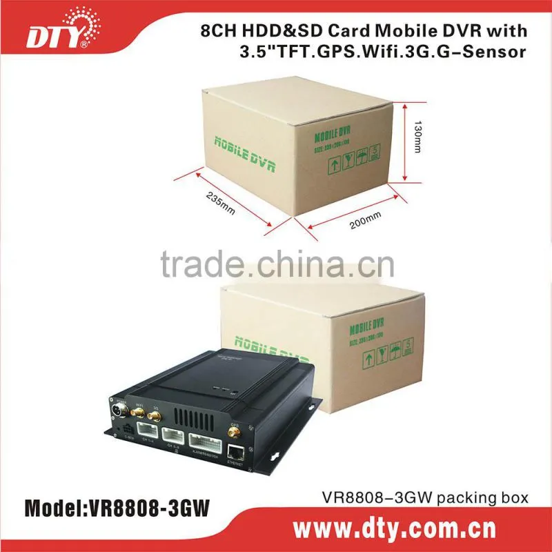 3g wireless control bus dvr 8 channel for fleet management,VR8808-3G
