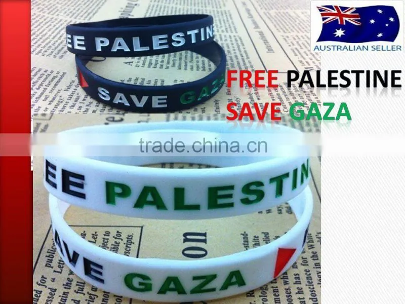 Free shipping palestine silicone wristbands ---- DH 17012