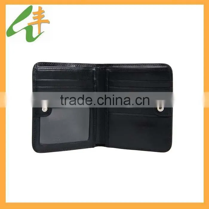black color fine genuine leather wallet