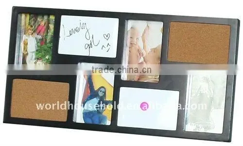 cork and dry erase message board wooden photo frame