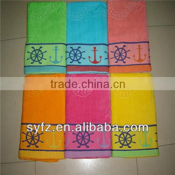 100%cotton fashionable printed beach towel