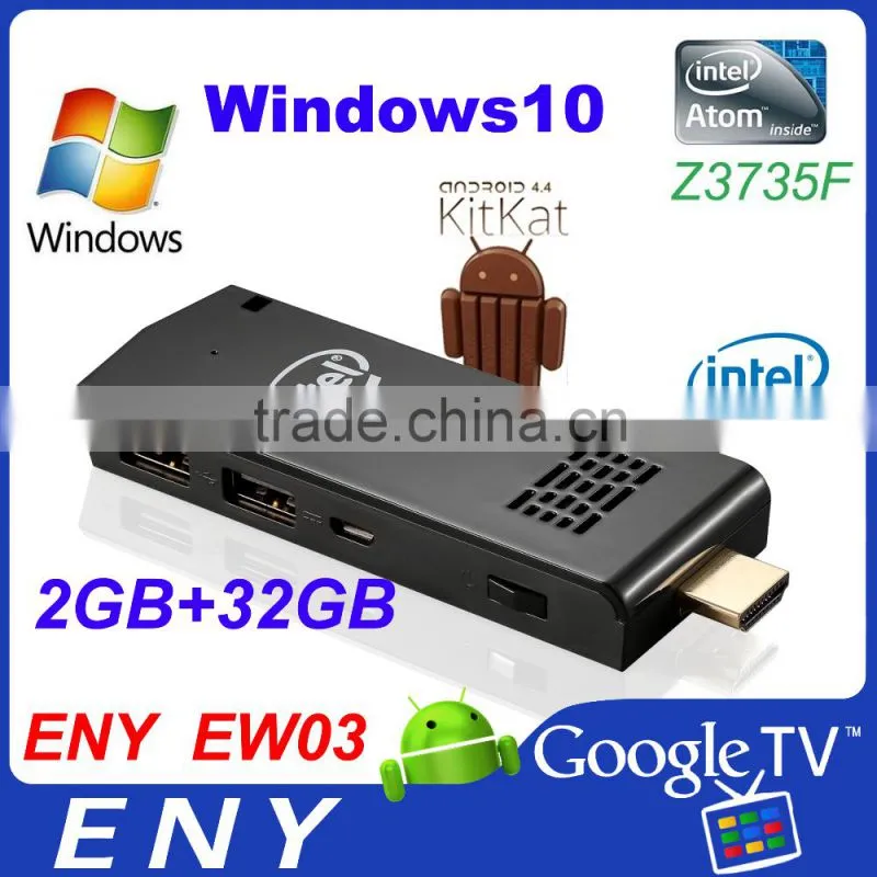 Windows10 Tv Stick Wintel Compute Stick Intel Z3735f Smart Mini Pc Pocket Computer Pc Windows 10 EW03 mini tv stick