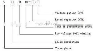 50kva transformer SCB series dry type transformer 10KV