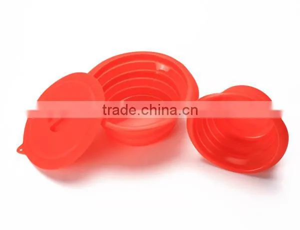 Food Grade BPA-Free, Non-toxic Baby & Toddler Foldable Silicone Bowl with Lids