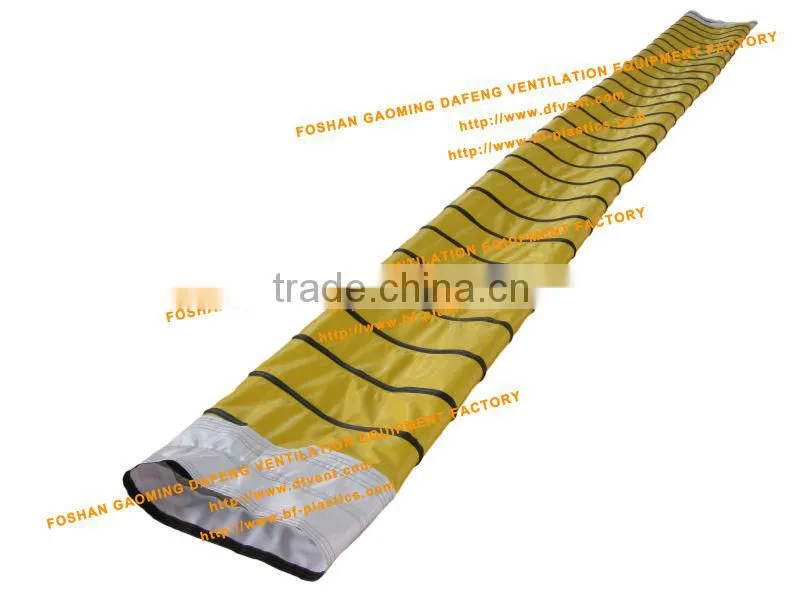 fire retardant three-layer insulated layflat aircraft air conditioning duct