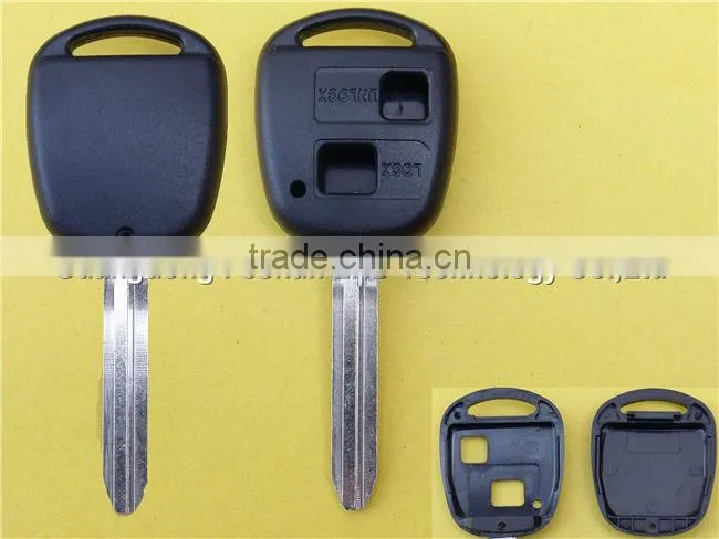 2 button keyless replacement remote key shell case fob for Toyota car key TOY43 blade
