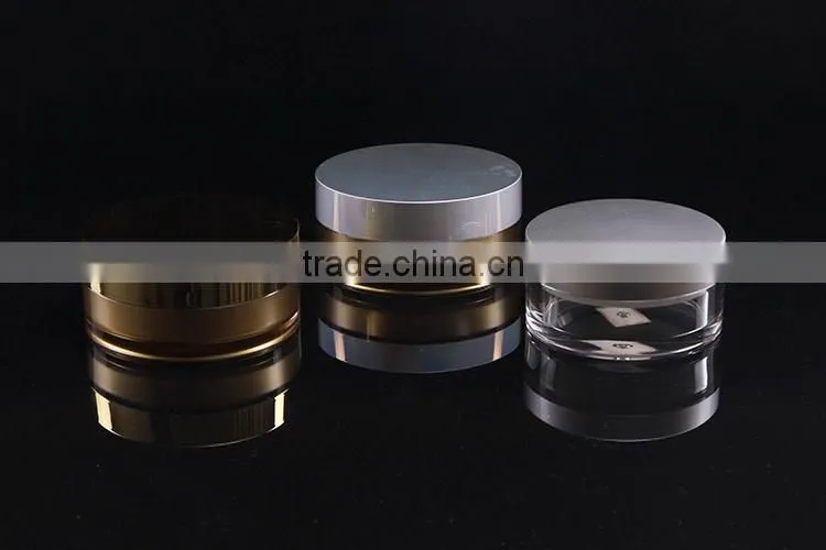 Professional factory ISO9001 Plastic Biodegradable cosmetic golden container