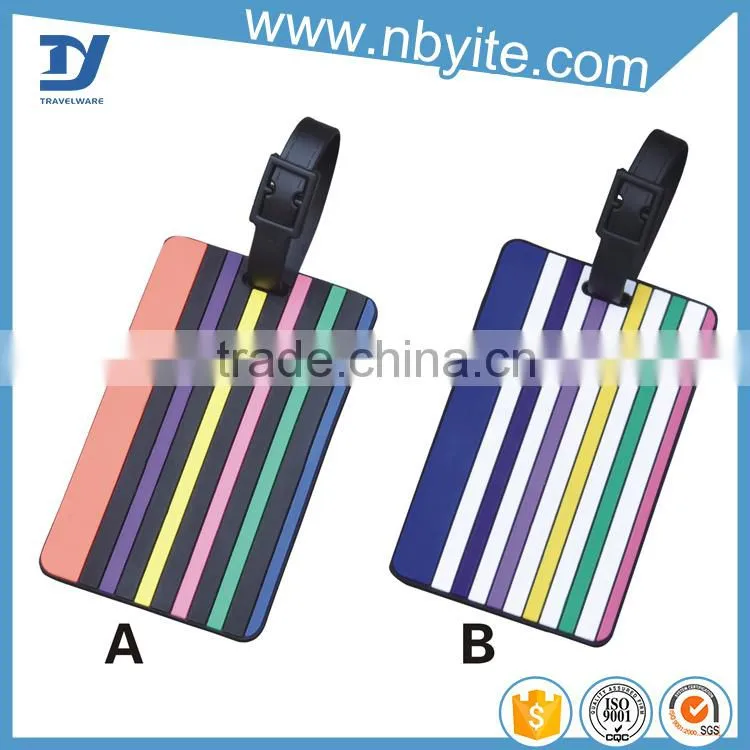 Custom id card holder Eco-environmental rubber luggage tags Fashion bag tag