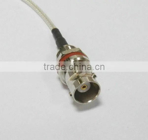 cable assembly, BNC female, bulkhead to MCX male, RG316 cable