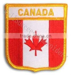 Velcro-back Embroidery Flag Badge/patch