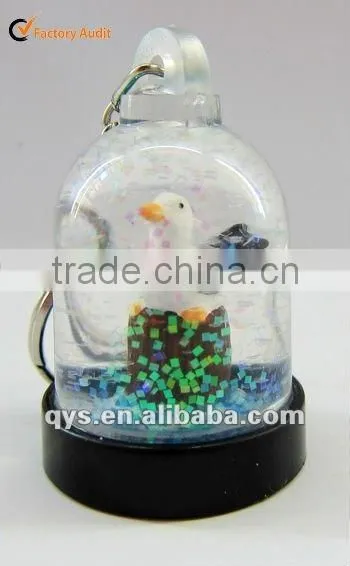 Cute Duck Acrylic Liquid Key Chain
