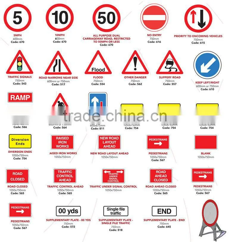 Reflective adhesive forbid pedestrian through Road sign