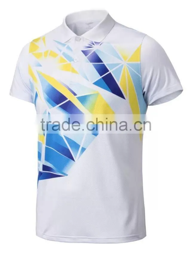 Grade original new badminton shirt,cheap badminton jersey made in Thailand,Badminton uniform with collar