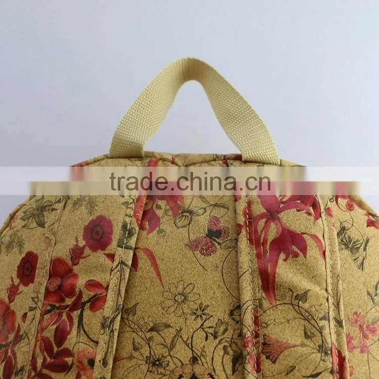 New trend girls' real wood veneer printing multifunctional folding Backpack