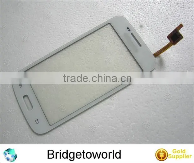 White Screen Front Glass Panel with flex cable For Samsung G350