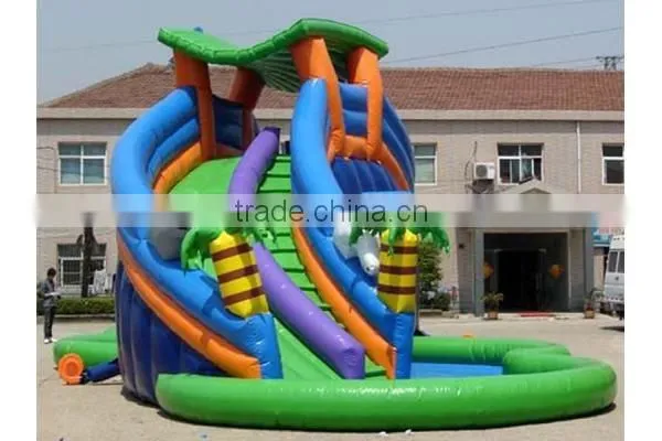 Happy Hop Inflatable Bouncer-9517 Giant Children Inflatabtable Super Crocodile Water Slide