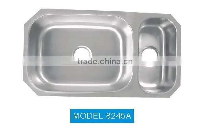 Double bowl Stainless steel sink kitchen furniture