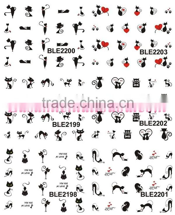 OEM factory price brand custom water transfer art nail sticker