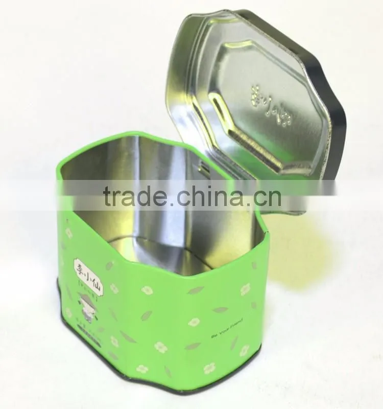 Special shape tea tin can with airtight lid