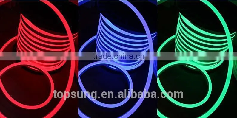 Pretty 230v flat led rgb flexible neon light 24v