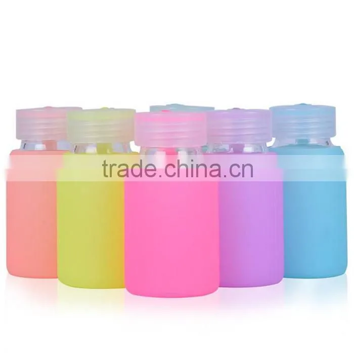 alibaba china simple glass bottle silicone sleeve,OEM Logo glass bottle silicone sleeve,BPA Free glass bottle silicone sleeve