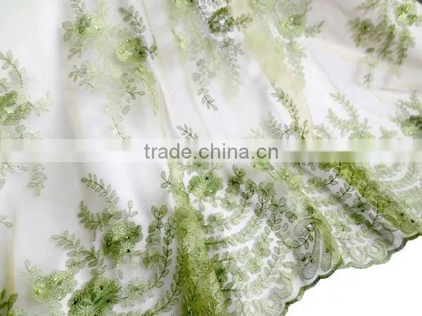 Watermelon Red Popular Pattern French Lace /African Stones Net Lace Fabric/ Embroidery Lace